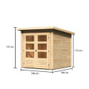 Abri de jardin en bois massif 3,46m² Stockach 2 – Karibu 