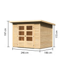 Abri de jardin en bois massif 4,57m² Stockach 3 – Karibu 