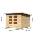 Abri de jardin en bois massif 6,05m² Stockach 4 – Karibu 