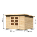 Abri de jardin en bois massif 7,50m² Stockach 5 – Karibu 