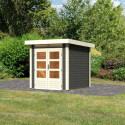 Abri de jardin en bois massif gris terre 4,16m² Kandern 1 – Woodfeeling