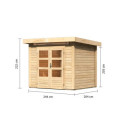 Abri de jardin en bois massif 4,98m² Kandern 2 – Woodfeeling