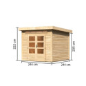 Abri de jardin en bois massif 5,95m² Kandern 3 – Karibu 