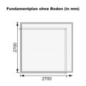 Abri de jardin en bois massif gris terre 7,50m² Kandern 6 – Karibu 