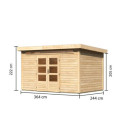 Abri de jardin en bois massif 8,88m² Kandern 7 – Karibu