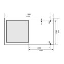 Abri de jardin en bois massif gris terre 5,95m² Kandern 3 avec appentis 235cm et paroi arrière – Karibu 