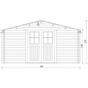 Abri de jardin en bois massif 16m² PRIMO - madriers 28mm Gardy Shelter