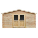 Abri de jardin en bois massif 16m² PRIMO - madriers 28mm Gardy Shelter