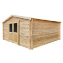 Abri de jardin en bois massif 16m² PRIMO - madriers 28mm Gardy Shelter