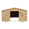 Abri de jardin en bois massif 16m² PRIMO - madriers 28mm Gardy Shelter