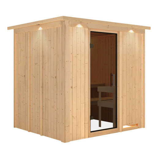 Sauna traditionnel Daria Plug &Play - 4 à 6 places 68mm KARIBU