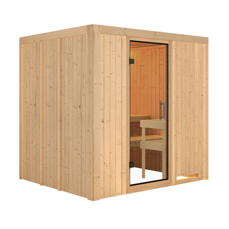 Sauna traditionnel Daria Plug &Play - 4 à 6 places 68mm KARIBU