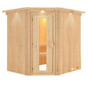 Sauna traditionnel d’angle Lilja Plug &Play - 4 à 6 places 68mm KARIBU