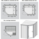 Sauna traditionnel d’angle Lilja Plug &Play - 4 à 6 places 68mm KARIBU