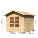 Abri de jardin en bois massif 5,95m² Talkau 4 – Karibu 