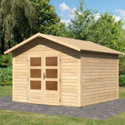 Abri de jardin en bois massif 9,24m² Talkau 8 – Karibu 