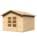 Abri de jardin en bois massif 9,24m² Talkau 8 – Karibu 