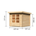 Abri de jardin en bois massif 5,62m² Bastrup 2 – Karibu 