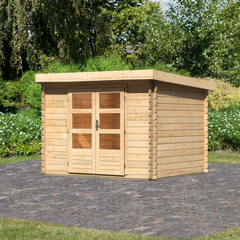 Abri de jardin en bois massif 7,04m² Bastrup 3 – Karibu 