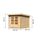 Abri de jardin en bois massif 7,04m² Bastrup 4 – Karibu 