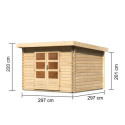 Abri de jardin en bois massif 8,82m² Bastrup 5 – Karibu 