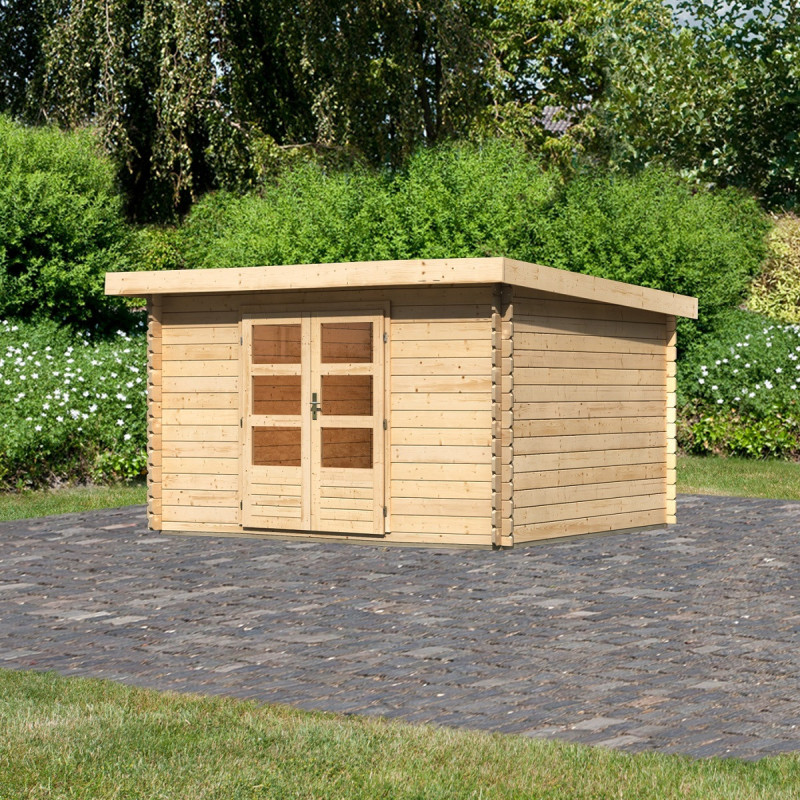 Abri de jardin en bois massif 10,60m² Bastrup 7 – Karibu 
