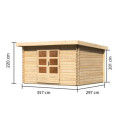 Abri de jardin en bois massif 10,60m² Bastrup 7 – Karibu 