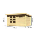 Abri de jardin en bois massif 11,49m² Bastrup 8 – Karibu 
