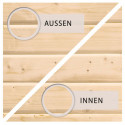 Abri de jardin en bois massif 11,49m² Bastrup 8 avec appentis 400cm – Karibu 