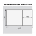 Abri de jardin en bois massif gris terre 8,77m² avec cloison intérieure Mühlentrup 1 – Karibu 
