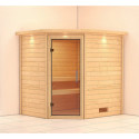 Sauna traditionnel d’angle Mia Plug &Play - 4 places 38mm Woodfeeling 