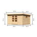 Abri de jardin 11,49m² en bois massif 40mm Trittau 5 – Karibu 