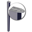 Poteau de fixation 10x10cm acier galvanisé 200cm pour portails Roy - 18 coloris