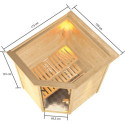 Sauna traditionnel d’angle Antonia - 2 à 3 places 38mm KARIBU
