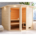 Sauna traditionnel d’angle Tabea - 2 à 3 places 38mm KARIBU