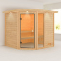 Sauna traditionnel d’angle Tabea - 2 à 3 places 38mm KARIBU