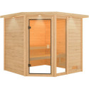 Sauna traditionnel d’angle Tabea - 2 à 3 places 38mm KARIBU