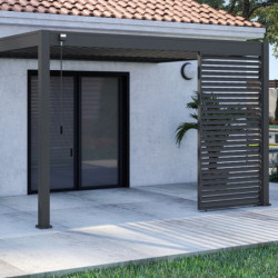Panneau latéral à ventelles 1,33m OMBREA - Anthracite