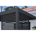 Panneau latéral à ventelles 1,33m OMBREA - Anthracite