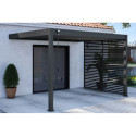 Panneau latéral à ventelles 1,33m OMBREA - Anthracite
