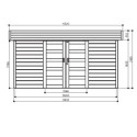 Abri de jardin 12m² Malmo en bois massif 28mm SOLID