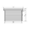 Abri de jardin 12m² Malmo en bois massif 28mm SOLID