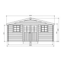 Abri de jardin en bois massif 28mm Montreux avec double porte 25,81m² - SOLID