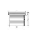 Abri de jardin Arhus 8,17m² en bois massif 28mm avec terrasse couverte - SOLID