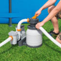 Filtre à sable Flowclear™ 11,355m³/h avec pompe 500W, pré-filtre et horloge programmable pour piscines jusque 67m³ - Bestway