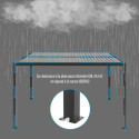Pergola bioclimatique autoportante en aluminium gris clair 4x3m - X-METAL