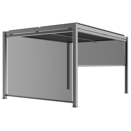 Store latéral gris clair 300cm pour pergola bioclimatique en alu X-METAL