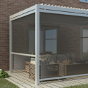 Store latéral gris clair 300cm pour pergola bioclimatique en alu X-METAL