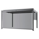 Store latéral gris clair 370cm pour pergola bioclimatique en aluminium X-METAL