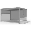 Store latéral gris clair 370cm pour pergola bioclimatique en aluminium X-METAL